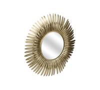 Miroir Cadre Plumes Dorées Ø53cm - AIGUS -