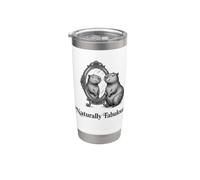 Miroir Capybara Naturally Fabulous - Design amusant - Amour de soi Gobelet isotherme en acier inoxydable double paroi