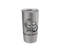Miroir Capybara Naturally Fabulous - Design amusant - Amour de soi Gobelet isotherme en acier inoxydable double paroi