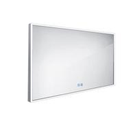 Miroir carré avec éclairage LED 120x70 cm, capteur tactile, cadre en aluminium (ZP13006VX)