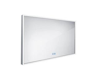 Miroir carré avec éclairage LED 120x70 cm, capteur tactile, cadre en aluminium (ZP13006VX)