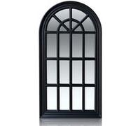 Miroir - Casa Chic by Blumfeldt - fenêtre de style français Savile - 86 x 46 cm - Noir G