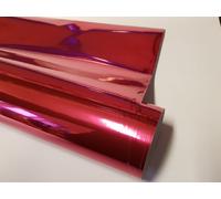 Miroir chromé film wrap rose rouge 152x100cm - intérieur/extérieur