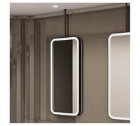 Miroir Coiffeuse,Miroir, Miroir de Salle de Bain rectangulaire avec éclairage LED, Miroir décoratif au-Dessus du lavabo (Noir, 60 x 120 cm)