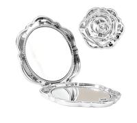 Miroir Compact en Forme de - Loupe Double Face, logique de réflexion de précision, améliore Le Maquillage Rapidement, équipement de beauté, Miroir de Poche Pliable pour Femme, Sac à Main, vanité