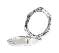 Miroir compact floral - Verre pliant à double vue, miroir de maquillage agrandissant avec charnière lisse, de toilettage personnel avec un style élégant, mini accessoire de vanité, profil fi