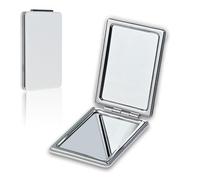 Miroir Compact, Miroir Maquillage Poche avec Grossissement en Cuir PU, 1X / 2X Mini Carré Pliable Portable pour Maquillage, Miroirs Double Face pour Sac à Main pour les Voyages et le Quotidien