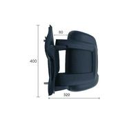 MIROIR COMPLET Gauche Sonde Électrique Convexe Thermique Clignotant Bras Court