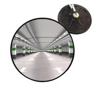 Miroir convexe 30 cm 45 cm grand angle de sécurité routière intérieur extérieur réglable support mural sécurité pour allées garages (30 cm)