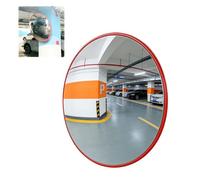 Miroir convexe acrylique HD, miroir de surveillance d'angle grand angle réglable, miroir de signalisation mural avec boîtier ABS, pour garage, entrepôt et parking(45cm/18in)