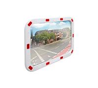 Miroir convexe circulation trafic avec réflecteurs support inclus 40 x 60 cm