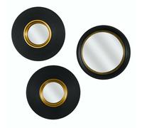 The Home Deco Factory Miroir Oko convexe H25,5×L25,5×P2,5 cm Noir