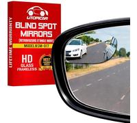 Miroir Convexe d'Angle Mort pour Voiture - Accessoires de Rétroviseur pour Intérieur de Voiture - Miroirs d'Angles Morts Automobile pour Vue Elargie et Sécurité Routière Améliorée (Lot de 2)