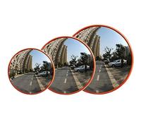 Miroir convexe de 60 cm - Grand angle de 130° - Résistant aux intempéries - Avec support mural - Pour garage, trafic, allées, cour