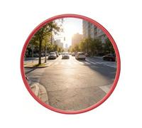 Miroir Convexe De Sécurité, Rond Grand Angle, Cadre PPC En Acrylique Haute Résistance, For Parkings, Allées, Entrepôts Et Intersections(75cm)