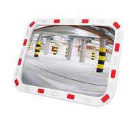 Miroir Convexe D'extérieur, Miroir Convexe Rectangulaire Réfléchissant en PC, Miroirs de Circulation Réglables avec Grand Angle de Vision, pour Bureau, Allée de Garage(60x80cm/24x32in)