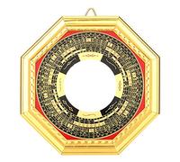 Miroir Convexe Feng Shui, Matériau en Bois, Taille 13,5 Cm, Miroir Bagua Traditionnel Chinois pour Inviter l'argent et la Richesse, à Suspendre à L'extérieur, Design (Miroir