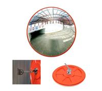 Miroir convexe flexible de 60 cm de diamètre, miroir de sécurité avec arceau de fixation réglable, 130 degrés