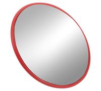 Miroir Convexe Rond de Sécurité, Vue Grand Angle, Montage Mural | PC ABS Orange, Surface Réfléchissante Courbe, pour Allées D'entrepôt et Écoles, Voitures