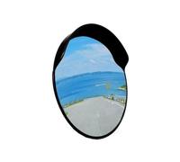 Miroir convexe sécurité rond, coude coin surveillance incassable à jonction, for garage, circulation, bureau, cour, entrepôt(60cm)