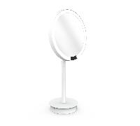 Decor Walther Just Look Plus Miroir de maquillage à poser LED, blanc mat - Agrandir 5 fois Ce luminaire comporte des modules à LED prémontés de classes énergétiques A A++, A+, A