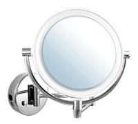 Miroir cosmétique Bravat Sitia 417510, grossissement 1x et 5x, chromé, éclairage LED, rechargeable