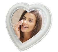 Miroir cosmétique en forme de cœur - Miroir de maquillage décoratif lumineux | Miroir de maquillage en forme de cœur, miroir de bureau pour adolescents, étudiants, chambre et dortoir