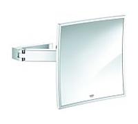 GROHE Miroir cosmétique Selection Cube 40808000 – grossissement x3, fixation murale, chromé