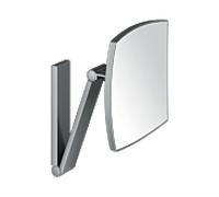 Miroir cosmétique Keuco iLook_move 17613130000, grossissement x5, fixation murale, 200 x 200 mm, chrome noir brossé