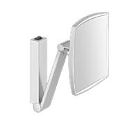 Miroir cosmétique Keuco iLook_move 17613179004, grossissement x5, 200 x 200 mm, éclairé, avec interrupteur à bascule, bras pivotant, finition aluminium