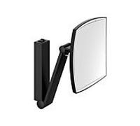 KEUCO iLook_move Miroir de soins de beauté, éclairé, angulaire, avec interrupteur à bascule, 1 couleur de la lumière, 17613379004, Couleur: Noir Mat