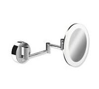 Miroir cosmétique LED Hewi 950.01.26040, grossissement 5x, Ø 200 mm, éclairé, chromé