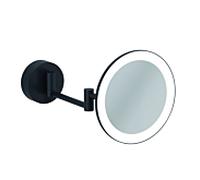 Miroir cosmétique LED Kludi VELA R 5899539W, grossissement x3, fixation murale, noir mat