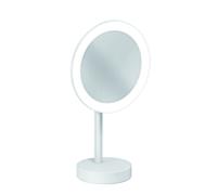 Kludi VELA R LED miroir cosmétique 5899553F sur pied blanc mat