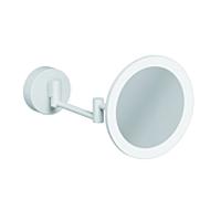Miroir cosmétique LED Kludi VELA R 5899553W, grossissement x3, fixation murale, blanc mat