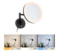 Paulmann Miroir cosmétique LED Masua IP44 4W 55 lm 230V Grossissement x3 Noir mat