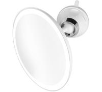 medisana CM 850 Miroir de maquillage avec éclairage LED, Miroir de maquillage avec grossissement 5 fois, Ventouse puissante pour une fixation murale pratique, Blanc, Diamètre de 19 cm