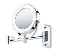 Beurer Miroir de maquillage BS 59 Éclairage LED 2-en-1 mural et sur pied Grossissement x5 Argent