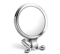 Miroir cosmétique Pliable avec grossissement 5, Double Face, Finition argentée élégante, Portable et idéal pour Voyages - Application précise du Maquillage