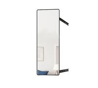 Miroir Coulissant D'entrée, Intérieur Télescopique Rotatif, Armoire Invisible, Ferrure Coulissante Rabattable Intégrée, Miroir Dressing sur Toute La Longueur (Color : Nero, Size : 120 * 35)