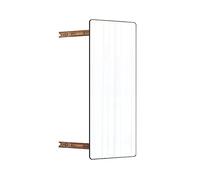 Miroir coulissant invisible - Miroir télescopique rotatif sur toute la longueur pour placard - Design compact intégré (couleur : noir, dimensions : 110 x 35 cm)