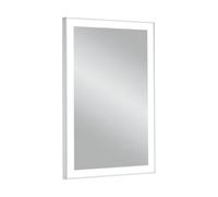 Miroir Crosswater Dune 50x80x3.4cm avec éclairage à LED dimmable 3000K à 6200K argent DN5080