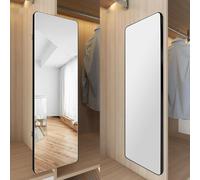 Miroir D’Armoire Miroir Coulissant Intérieur Invisible Miroir Pleine Longueur Miroir Rotatif Intégré Rail Coulissant Miroir Télescopique Pliant, Nero, 100 * 35