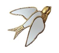 Miroir D’Oiseau Fabriqué À La Main - Ornement Mural en Forme D’Hirondelle, Décoration Élégante pour La Maison, Accent D’Affichage en Résine, Suspension Murale Décorative | Miroir en Forme D'oiseau