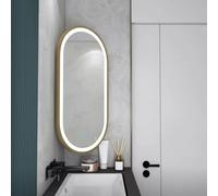 Miroir D'angle Mural, Miroir De Salle De Bain Pivotant À LED, 30X60cm, 40X80cm, 50X100cm, Miroir De Courtoisie Intelligent Et Graduable, 3 Couleurs Graduables À L'infini, HD, Antidéflagrant ( Color :