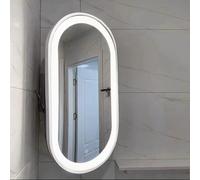 Miroir d'angle mural rotatif LED pour salle de bain 30 x 60 cm 40 x 80 cm 50 x 100 cm Miroir de maquillage intelligent à intensité variable 3 couleurs luminosité réglable HD incassable