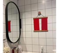 Miroir d'angle pivotant - Miroir Vani argenté HD avec support réglable pour salon, chambre à coucher, couloir - Disponible en noir/blanc/choix