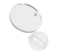 Miroir D'aquarium pour Betta, Boule Flottante Double Face, Acrylique Blanc | Fixation par Ventouse, Format Compact Rond, Aide D'entraînement, pour Vitres de Bac et Sessions