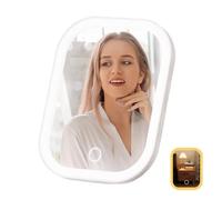 Miroir de avec Éclairage 3 Couleurs Lampe LED Pliable Contrôle Tactile | Miroir de pour le sac, le bureau, la table de chevet Idéal pour femmes, adolescentes, petite