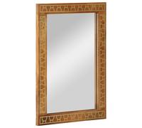 Vidaxl Miroir De Bain 50x70x2,5 Cm Bois De Manguier Massif Et Verre Multicolore
